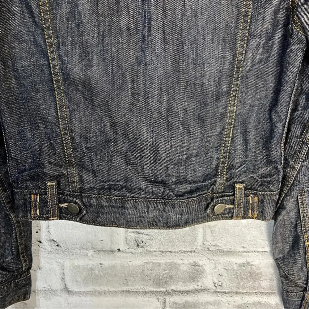 Banana Republic Premium Denim Cropped Dark Wash Jean Jacket Size XS - Picture 9 of 15